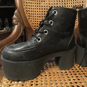 Vegan  platforms. Size 8 but wear like a 7.5